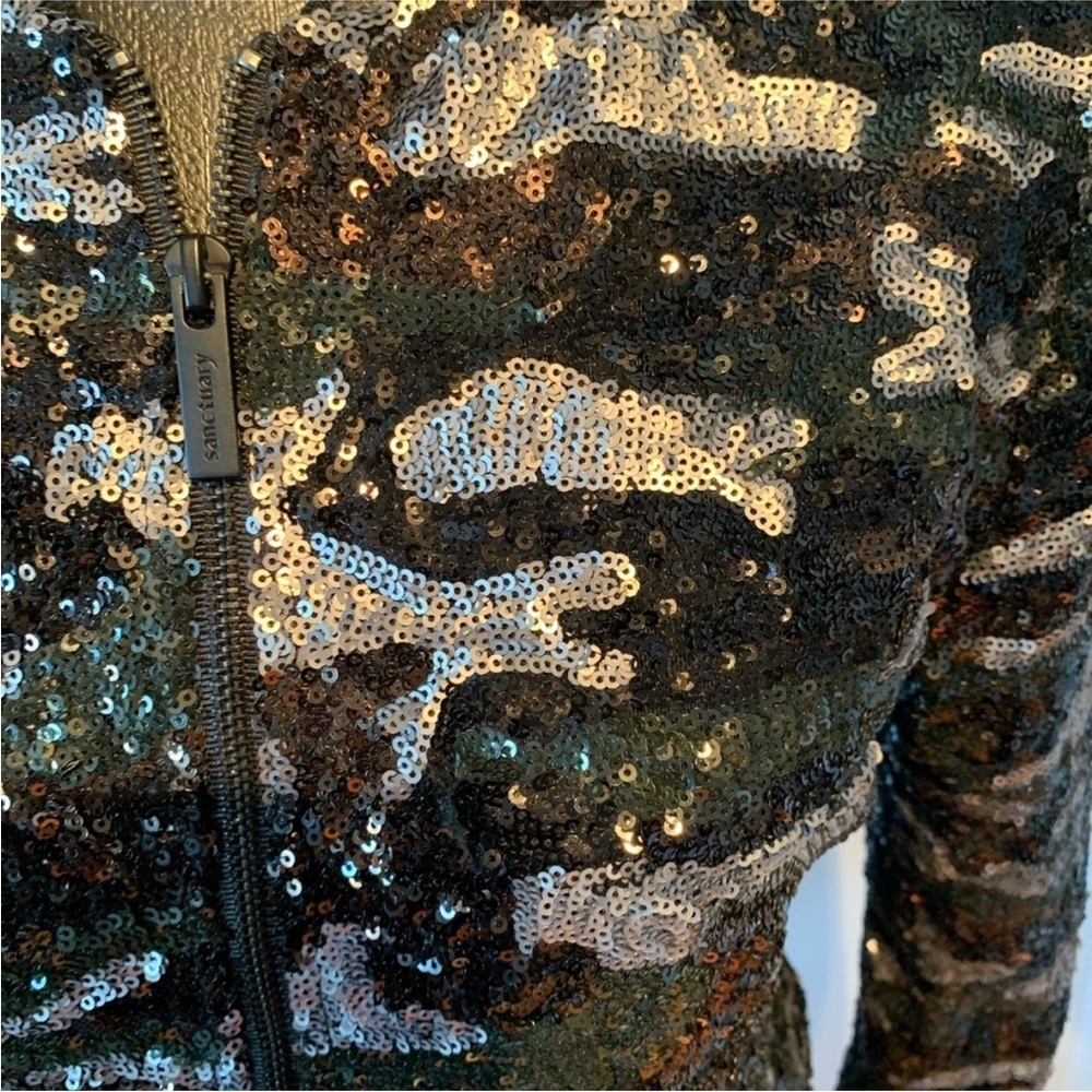 Sanctuary💕 Sequined Military style Jacket Size S - Picture 5 of 10